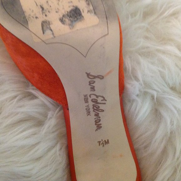Orange Sam Edelman slim leather heels - Picture 4 of 4